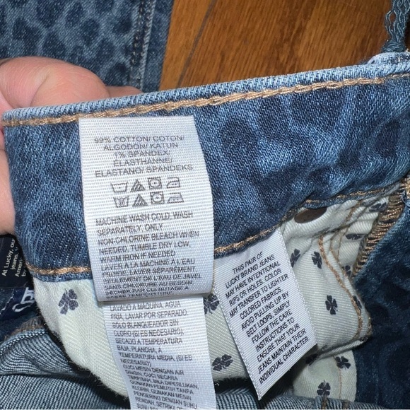 NWT Lucky Brand Bridgette Skinny Distressed Leopard Print Ankle Jeans Size 4/27 - Picture 10 of 12